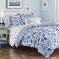 Brooke 2-Piece Blue Paisley Graphic Cotton Twin Duvet Cover Set